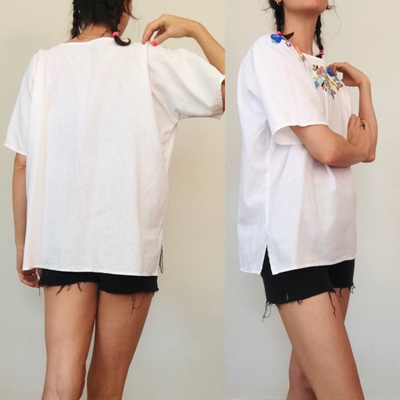 Vintage flower embroidered top - Picture 4 of 14